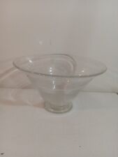 Vintage Mid-Century Modern Art Glass Bowl Seed Bubble Clear c 1950s  picture