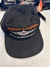 Vintage Harley Davidson 2003 100th Year Anniversary Hat Baseball Cap Black NEW picture