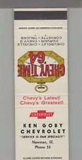 Matchbook Cover - 1964 Chevrolet Dealer - Ken Goby Chevy Newman, IL picture