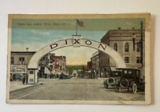 Dixon Illinois Galena Ave sign Vintage Antique Postcard (1K) picture