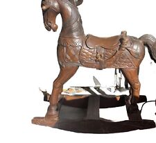 antique hand carved rocking horse. picture