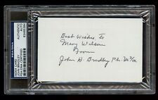John Bradley signed autograph 3x5 card WWII Iwo Jima Flag Raiser PSA Slabbed picture