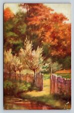 c1907 The Orchard Gate In Beautiful Autumn Antique Postcard 0965 picture