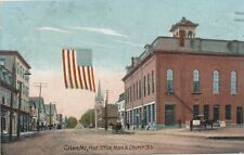 CALAIS ME - Post Office, Main and Church Streets Postcard - 1907 picture
