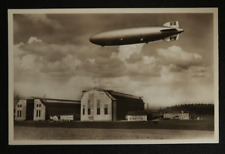 LZ 129 Hindenburg Zeppelin Postcard Blimp Airship RPPC Construction Department picture