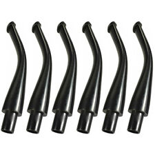 6pcs/lot Black Mouthpieces Pipe Stems Tobacco Pipe Stem Bent Taper Filter picture