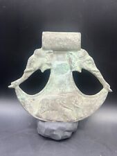 Ghandhara Era Very Old Beautiful Bronze Axe With Elephant Animals On Sides picture