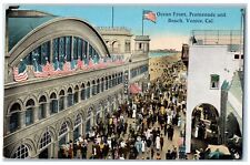 c1910 Ocean Front Promenade Beach Exterior Building Venice California Postcard picture