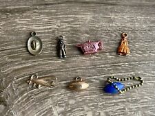 CRACKER JACK AND OTHERS PRIZE  PENDANT LOT OF 7 VINTAGE picture