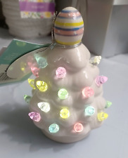 EASTER MR. COTTONTAIL Ceramic LED Tree White BRAND-NEW w/tags 🐇SHIPS FREE 🐰 picture