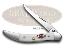 Case xx Knives Sparxx Toothpick Jigged White Delrin Stainless Pocket Knife 60180 picture