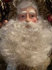 gorgeous Santa made with crape paper gorgeous trim 24” tall . detailed. picture