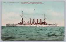 1908 U.S. Armored Cruiser Steamship West Virginia U.S. Navy Antique Postcard picture