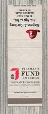 Matchbook Cover-Fireman's Fund American Insurance Company Gardner MA-8695 picture