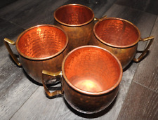 ODI Lot of 4x Moscow Mule Copper Mugs Hammered 4