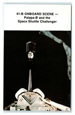 Postcard NASA 41-B Onboard Scene - Palapa-B & Space Shuttle Challenger N2 picture