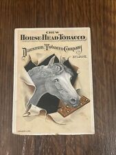 CHEW HORSE HEAD TOBACCO DAUSMAN TOBACCO CO. ST. LOUIS VICTORIAN TRADE CARD picture