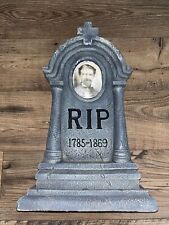 LARGE HEAVY REALISTIC RIP MAN SKELETON Gravestone Tombstone Halloween PARTY Deco picture