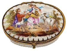 Antique MEISSEN Porcelain Trinket Jewelry Box picture