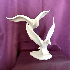KAISER WHITE BISQUE PORCELAIN 2 FLYING GEESE MINT #487 picture