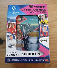 Topps 1 Tin Champions League 2020 2021 90 Sticker 9 Bags Box Display Mega Gold picture