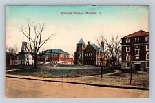 Marietta OH-Ohio, Panoramic View Marietta College Antique Vintage c1909 Postcard picture