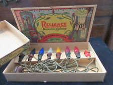 Vintage 1930s Reliance Mazda Lamps Christmas Lights Near Pristine Display Box picture