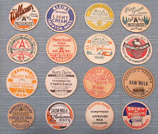 Lot of 16 Vintage Milk Dairy Bottle Caps all Different Lot G picture