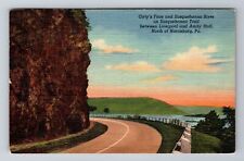 Harrisburg PA-Pennsylvania, Girtys Face Susquehanna River c1953 Vintage Postcard picture