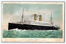 1908 SS Rotterdam Twenty Four Thousand Ton Holland America Line Steamer Postcard picture