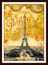 Paris Eiffel Tower French Europe European Vintage Travel Advertisement Poster picture