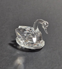 Vintage Miniature Crystal Swan Figurine 1 1/4