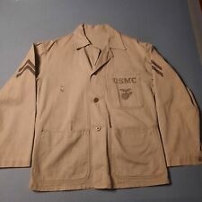 Original WWII USMC P41 HBT Shirt Jacket with Marine Buttons picture