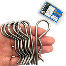 6 Pcs Heavy Duty Stainless Steel Cotter Pin R Clip Large Spring Retaining Wir... picture