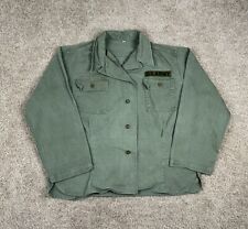 Vintage 50s Korean War Era US Army HBT Herringbone Jacket with Gas Flap Large picture