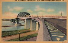 Vintage Postcard Peace Bridge Across Niagara Falls Canada & Buffalo New York NY picture