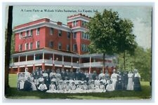 1915 A Lawn Party At Wabash Valley Sanitarium La Fayette Indiana IN Postcard picture
