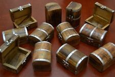 20 PCS CARVED TREASURE CHEST JEWELRY TRINKET WOOD BOXES #F-391 picture