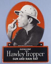 c1943 Hawley Tropper Pith Helmets Ad Easel Back Display Actor Preston FosterC339 picture
