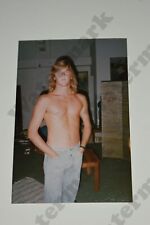 1980s handsome blonde man shirtless in jeans VINTAGE PHOTOGRAPH  Gs picture