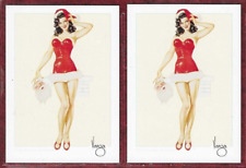 2 ALBERTO VARGAS 1993 PIN-UP GIRLS PROTOTYPE Pinup Trading Cards Mint Circa 1945 picture