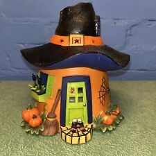 Partylite Halloween Pumpkin Witch Hat House Candle Holder  ~ 7
