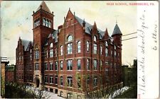 Harrisburg PA-Pennsylvania, High School, Exterior, Vintage Postcard picture