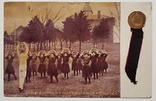New Concord OH Muskingum College Girls Gymnasium Class Seal Ribbon Postcard W28 picture