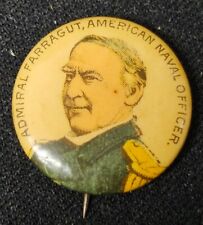 1890's Pepsin Gum Pinback - Admiral Farragut American Naval Officer picture
