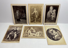 Lot of 6 Antique Cabinet Card Photographs of Religious Works picture