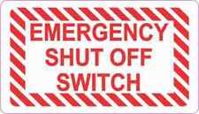 3.5x2 Emergency Shut Off Switch Sticker Vinyl Wall Decal Decals Stickers Signs picture