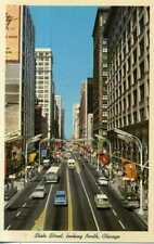 Chicago State Street, looking north. 1968 Vintage Postcard  picture