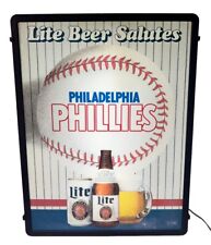 🔥 RARE 1987 Miller Lite Beer Salutes Philadelphia Phillies Lighted Sign 20