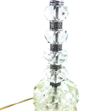 Hollywood Regency Art Deco Lamp Faceted Glass Stacked Cube 28